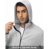 imageTBMPOY Mens Hooded Tracksuits Sweatsuits 2 Piece Sets Jogging Track Sweat Suit Workout Gym Warm Up Outfits with HoodieLight Gray