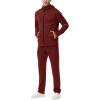 imageTBMPOY Mens Hooded Tracksuits Sweatsuits 2 Piece Sets Jogging Track Sweat Suit Workout Gym Warm Up Outfits with HoodieWine Red