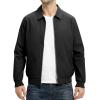 imageTBMPOY Mens Lightweight Jackets Casual Stylish Windbreakers for Men Light Track Jacket Laydown Collar Fall Golf CoatsBlack