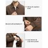 imageTBMPOY Mens Lightweight Jackets Casual Stylish Windbreakers for Men Light Track Jacket Laydown Collar Fall Golf CoatsDark Coffee