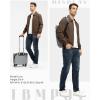 imageTBMPOY Mens Lightweight Jackets Casual Stylish Windbreakers for Men Light Track Jacket Laydown Collar Fall Golf CoatsDark Coffee