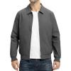imageTBMPOY Mens Lightweight Jackets Casual Stylish Windbreakers for Men Light Track Jacket Laydown Collar Fall Golf CoatsDark Grey