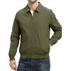 imageTBMPOY Mens Lightweight Jackets Casual Stylish Windbreakers for Men Light Track Jacket Laydown Collar Fall Golf CoatsGreen
