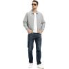 imageTBMPOY Mens Lightweight Jackets Casual Stylish Windbreakers for Men Light Track Jacket Laydown Collar Fall Golf CoatsLight Grey