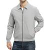 imageTBMPOY Mens Lightweight Jackets Casual Stylish Windbreakers for Men Light Track Jacket Laydown Collar Fall Golf CoatsLight Grey