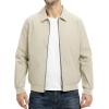 imageTBMPOY Mens Lightweight Jackets Casual Stylish Windbreakers for Men Light Track Jacket Laydown Collar Fall Golf CoatsLight Khaki