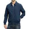 imageTBMPOY Mens Lightweight Jackets Casual Stylish Windbreakers for Men Light Track Jacket Laydown Collar Fall Golf CoatsNavy