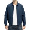 imageTBMPOY Mens Lightweight Jackets Casual Stylish Windbreakers for Men Light Track Jacket Laydown Collar Fall Golf CoatsNavy