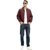 imageTBMPOY Mens Lightweight Jackets Casual Stylish Windbreakers for Men Light Track Jacket Laydown Collar Fall Golf CoatsWine Red