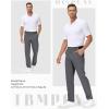 imageTBMPOY Mens Stretch Golf Pants with 4 Pockets Quick Dry Lightweight Summer Work Casual Pant Trousers for Men Travel Dark Grey 34