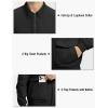 imageTBMPOY Mens Work Jackets Cotton Fall Coats Full Zip Warm Windbreaker Spring Collar Jacket Casual Work OutwearBlacklight