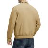imageTBMPOY Mens Work Jackets Cotton Fall Coats Full Zip Warm Windbreaker Spring Collar Jacket Casual Work OutwearDark Khakilight