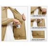 imageTBMPOY Mens Work Jackets Cotton Fall Coats Full Zip Warm Windbreaker Spring Collar Jacket Casual Work OutwearDark Khakilight