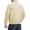imageTBMPOY Mens Work Jackets Cotton Fall Coats Full Zip Warm Windbreaker Spring Collar Jacket Casual Work OutwearLight Khakilight