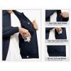 imageTBMPOY Mens Work Jackets Cotton Fall Coats Full Zip Warm Windbreaker Spring Collar Jacket Casual Work OutwearNavylight