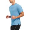imageTBMPOY Mens Workout Dry Fit TShirt Quick Dry UPF 50 Athletic Shirt Moisture Wicking Lightweight Top Running ActivewearVivid Blue