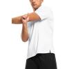 imageTBMPOY Mens Workout Dry Fit TShirt Quick Dry UPF 50 Athletic Shirt Moisture Wicking Lightweight Top Running ActivewearWhite