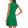 imageTBMPOY Womens Golf Polo Dress Sleeveless Zip Up Lightweight Tennis Workout UPF 50 Quick Dry Athletic Sports Green L