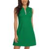imageTBMPOY Womens Golf Polo Dress Sleeveless Zip Up Lightweight Tennis Workout UPF 50 Quick Dry Athletic Sports Green L