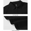 imageTBMPOY Womens Golf Polo Shirts Short Sleeve UPF 50 Dry Fit Athletic Tennis TShirts Zip Up Athletic Sports ShirtBlack