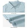 imageTBMPOY Womens Golf Polo Shirts Short Sleeve UPF 50 Dry Fit Athletic Tennis TShirts Zip Up Athletic Sports ShirtLight Grey