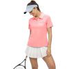 imageTBMPOY Womens Golf Polo Shirts Short Sleeve UPF 50 Dry Fit Athletic Tennis TShirts Zip Up Athletic Sports ShirtPink