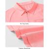 imageTBMPOY Womens Golf Polo Shirts Short Sleeve UPF 50 Dry Fit Athletic Tennis TShirts Zip Up Athletic Sports ShirtPink