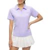 imageTBMPOY Womens Golf Polo Shirts Short Sleeve UPF 50 Dry Fit Athletic Tennis TShirts Zip Up Athletic Sports ShirtPurple