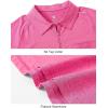 imageTBMPOY Womens Golf Polo Shirts Short Sleeve UPF 50 Dry Fit Athletic Tennis TShirts Zip Up Athletic Sports ShirtRose