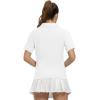 imageTBMPOY Womens Golf Polo Shirts Short Sleeve UPF 50 Dry Fit Athletic Tennis TShirts Zip Up Athletic Sports ShirtWhite