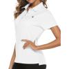 imageTBMPOY Womens Golf Polo Short Sleeve Shirts Lightweight Moisture Wicking Collared T Shirt Quick Dry 4ButtonA1white