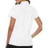 imageTBMPOY Womens Golf Polo Short Sleeve Shirts Lightweight Moisture Wicking Collared T Shirt Quick Dry 4ButtonA1white