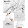 imageTBMPOY Womens Golf Polo Short Sleeve Shirts Lightweight Moisture Wicking Collared T Shirt Quick Dry 4ButtonA1white