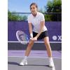 imageTBMPOY Womens Golf Polo Short Sleeve Shirts Lightweight Moisture Wicking Collared T Shirt Quick Dry 4ButtonA1white