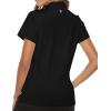 imageTBMPOY Womens Golf Polo Short Sleeve Shirts Lightweight Moisture Wicking Collared T Shirt Quick Dry 4ButtonA2black