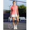 imageTBMPOY Womens Golf Polo Short Sleeve Shirts Lightweight Moisture Wicking Collared T Shirt Quick Dry 4ButtonA3pink