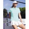 imageTBMPOY Womens Golf Polo Short Sleeve Shirts Lightweight Moisture Wicking Collared T Shirt Quick Dry 4ButtonA4sky Blue