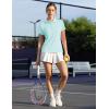 imageTBMPOY Womens Golf Polo Short Sleeve Shirts Lightweight Moisture Wicking Collared T Shirt Quick Dry 4ButtonA4sky Blue