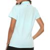 imageTBMPOY Womens Golf Polo Short Sleeve Shirts Lightweight Moisture Wicking Collared T Shirt Quick Dry 4ButtonA4sky Blue