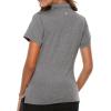 imageTBMPOY Womens Golf Polo Short Sleeve Shirts Lightweight Moisture Wicking Collared T Shirt Quick Dry 4ButtonA5dark Grey