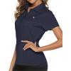 imageTBMPOY Womens Golf Polo Short Sleeve Shirts Lightweight Moisture Wicking Collared T Shirt Quick Dry 4ButtonA6navy