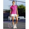 imageTBMPOY Womens Golf Polo Short Sleeve Shirts Lightweight Moisture Wicking Collared T Shirt Quick Dry 4ButtonA7deap Rose