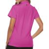 imageTBMPOY Womens Golf Polo Short Sleeve Shirts Lightweight Moisture Wicking Collared T Shirt Quick Dry 4ButtonA7deap Rose