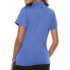 imageTBMPOY Womens Golf Polo Short Sleeve Shirts Lightweight Moisture Wicking Collared T Shirt Quick Dry 4ButtonA8dark Blue