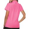 imageTBMPOY Womens Golf Polo Short Sleeve Shirts Lightweight Moisture Wicking Collared T Shirt Quick Dry 4ButtonA9rose Red