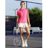imageTBMPOY Womens Golf Polo Short Sleeve Shirts Lightweight Moisture Wicking Collared T Shirt Quick Dry 4ButtonA9rose Red