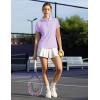 imageTBMPOY Womens Golf Polo Short Sleeve Shirts Lightweight Moisture Wicking Collared T Shirt Quick Dry 4ButtonB10light Purple