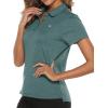 imageTBMPOY Womens Golf Polo Short Sleeve Shirts Lightweight Moisture Wicking Collared T Shirt Quick Dry 4ButtonB12blue Green