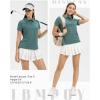 imageTBMPOY Womens Golf Polo Short Sleeve Shirts Lightweight Moisture Wicking Collared T Shirt Quick Dry 4ButtonB12blue Green