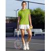 imageTBMPOY Womens Golf Polo Short Sleeve Shirts Lightweight Moisture Wicking Collared T Shirt Quick Dry 4ButtonB13green